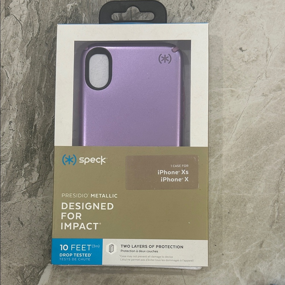 Speck Presidio Metallic Case for iPhone X/Xs - Lavender